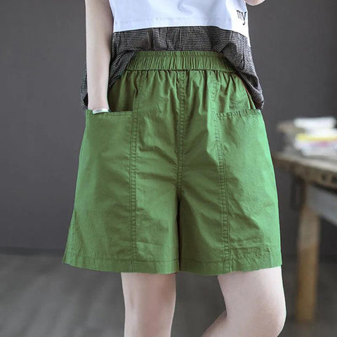 shorts women loose wide-leg high waist-WF00631-Veeddydropshipping