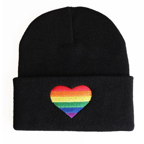 Embroidery Knitted Hat Winter Autumn Pride Beanie-Veeddydropshipping