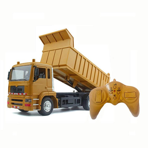 RC Car Dump Truck Toys Kids Boys Xmas Birthday Gifts Yellow Color RC Engineering-TB01424-Veeddydropshipping
