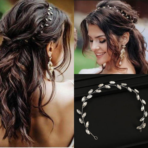 Headbands Wedding Handmade Crystal Women Hair Jewelry  -JW00509-Veeddydropshipping