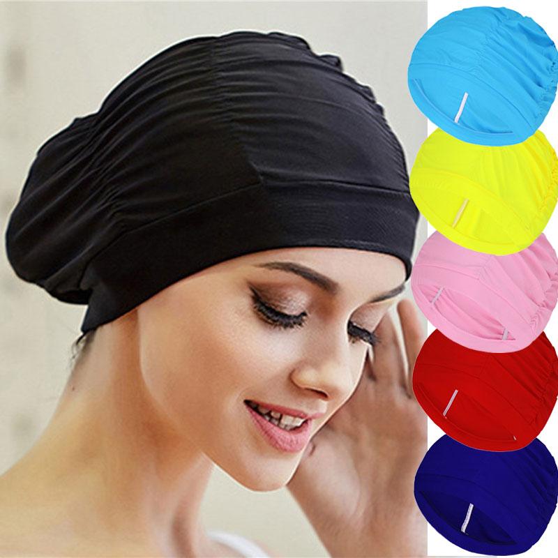 Swimming Hat Women Unisex Girls Long Hair Bathing Cap Swimming Cap Stretch-OS00154-Veeddydropshipping