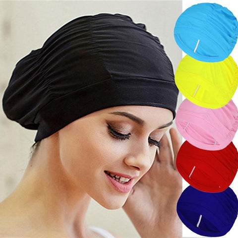 Swimming Hat Women Unisex Girls Long Hair Bathing Cap Swimming Cap Stretch-OS00154-Veeddydropshipping