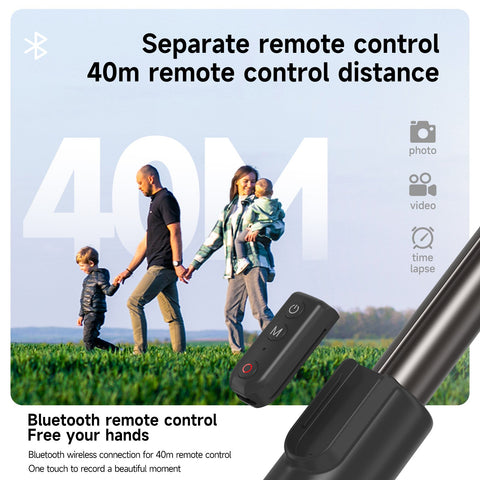 1.3M Selfie Stick Tripod With Wireless Bluetooth Remote Control for GoPro Insta 360 DJI-CE00282-Veeddydropshipping