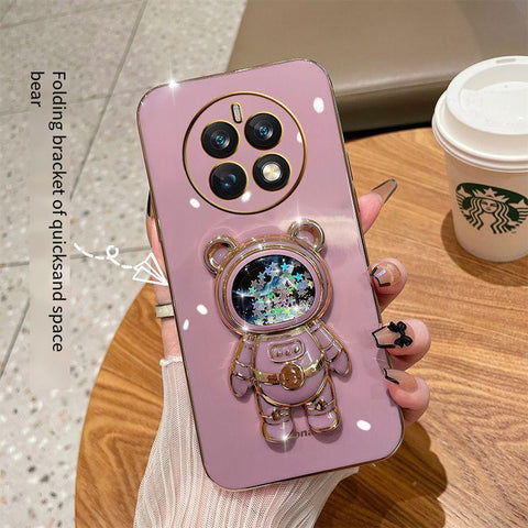 Quicksand space bear kickstand phone case for Huawei Mate 50 40 30 20 10 Pro 20X Coque Stand Soft Back Cover-PA00254-Veeddydropshipping