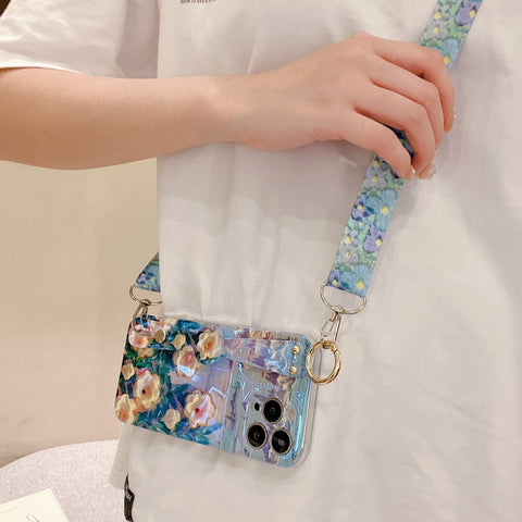 Bling Wristband Flower Soft Phone Case For Huawei P40 Lite P30 Pro P50 Nova 8-PA00264-Veeddydropshipping