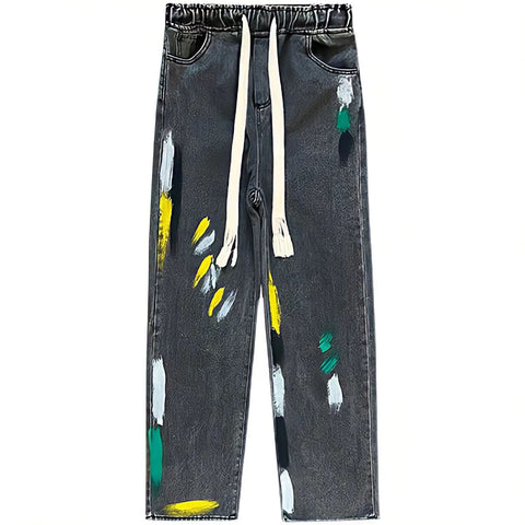 For Man Camouflage Straight Wide Leg Trousers-MF00596-Veeddydropshipping