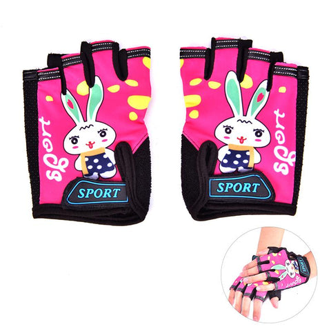 1Pair Children Cycling Gloves Half Finger Skate Child Mountain Bike Bicycle Gloves -OS01035-Veeddydropshipping