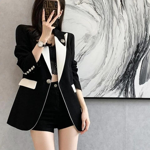 High-Quality Suit Jacket Women Blazer-WF00338-Veeddydropshipping