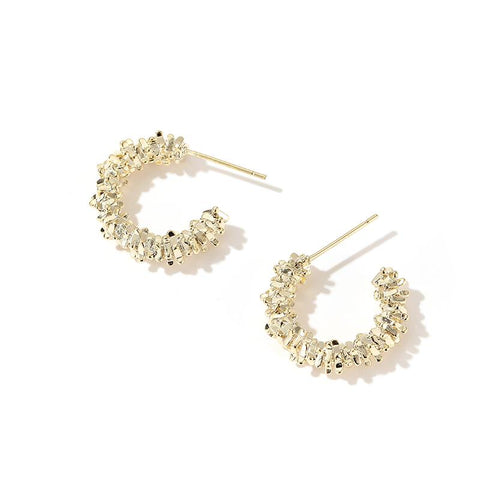 Retro Metal C-shaped Semicircular Earrings Fashion Jewelry -JW01448-Veeddydropshipping