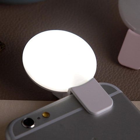 Mini Selfie Ring Light LED Flash Phone Lens Light USB Rechargeable Clip Mobile Phone-PA00826-Veeddydropshipping