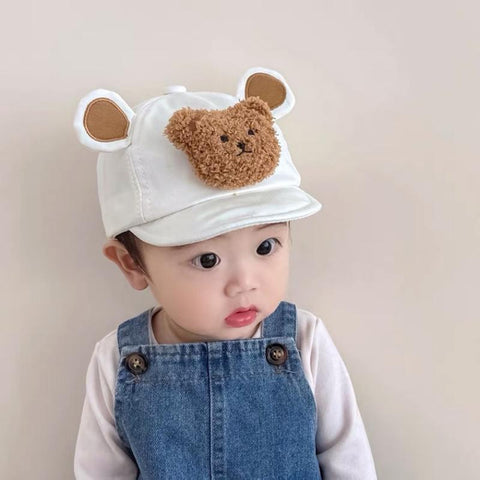 Newborn Baby Hat Korean Cute Cartoon 3D Bear Baseball Cap for Toddler Boy-Veeddydropshipping-6