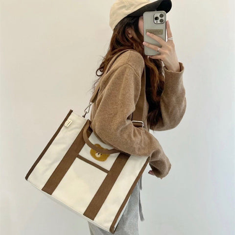 Large Capacity Canvas Mommy Bag Multi-function Women Travel Bag-TB00223-Veeddydropshipping