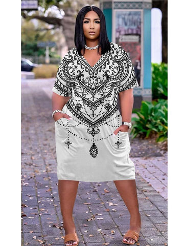 Fashion Native Midi Dresses Women 3D Party Dress-Veeddydropshipping