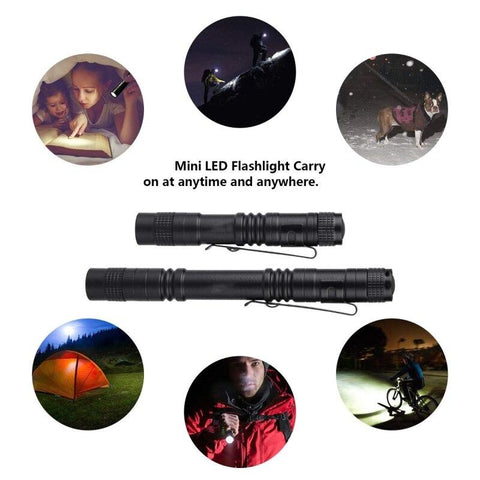 Mini Portable LED Flashlight Pocket Ultra Bright High Lumens Handheld Pen Light-TI00792-Veeddydropshipping