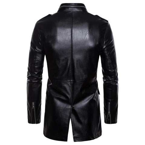 Street Windbreaker Coat Plush Men Leather Locomotive-MF01353-Veeddydropshipping