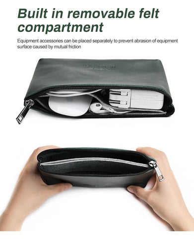 Split Leather Mouse Pouch Sleeve Bag-CO00500-Veeddydropshipping