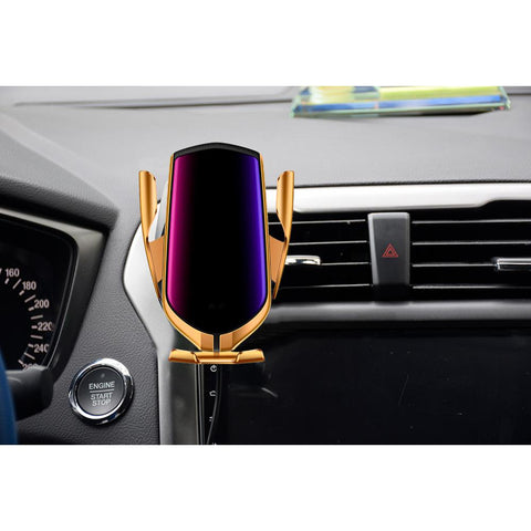 Qi Automatic Clamping 10W Wireless Charger Car Phone Holder Smart Infrared Sensor-PA00517-Veeddydropshipping