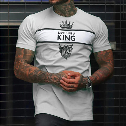 T-Shirt 3D King Printed Tops Fashion Unisex-MF00086-Veeddydropshipping