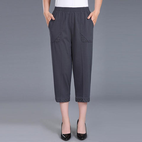 Women Capris Pants Breeches Cropped Pants-WF00384-Veeddydropshipping