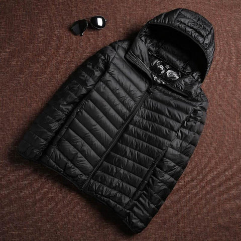 Light Duck Down Jacket Mens Korean Streetwear Feather-MF01235-Veeddydropshipping