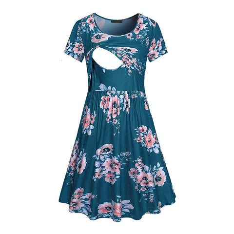 New Maternity Dresses Pregnant Women Nursing Dress Breastfeeding-TB00612-Veeddydropshipping
