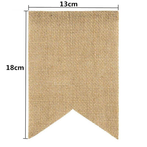 Jute Burlap Flags Wedding Pennant Banner-HA00591-Veeddydropshipping
