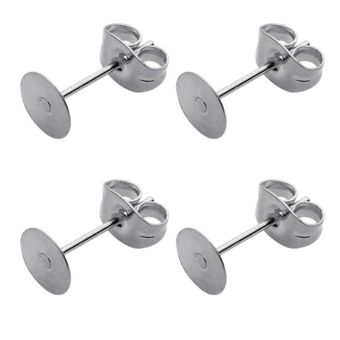 Stainless Steel Blank Post Earring Findings Ear Back For DIY -JW01625-Veeddydropshipping