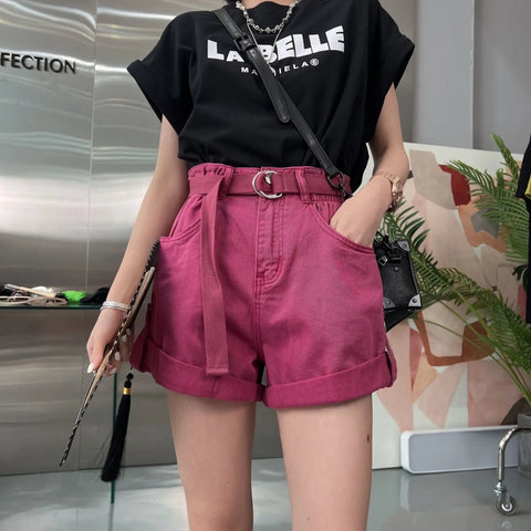 Vintage Cargo Jeans Women Shorts-WF00639-Veeddydropshipping