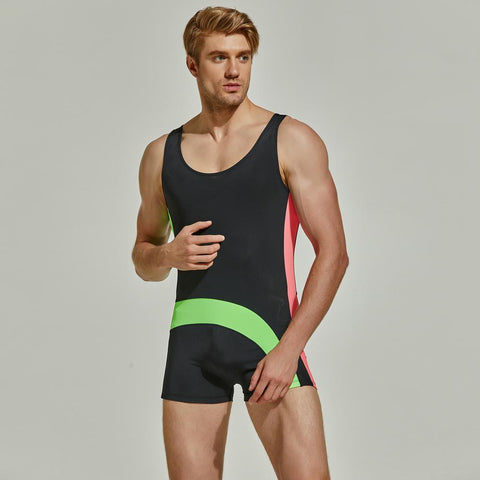 Men Undershirts Leotard Sports Workout Bodysuit Shorts Wrestling Singlet Fitness -OS00198-Veeddydropshipping