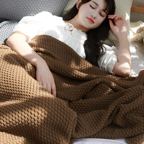 Thread Blanket with Tassel Throw Blanket-HA00444-Veeddydropshipping