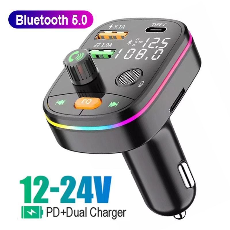 Bluetooth 5.0 Wireless FM Transmitter Dual Display-PA01185-Veeddydropshipping