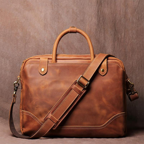 Genuine Leather Male Laptop Bags Men&#39;s Handbag Business Office-BS00429-Veeddydropshipping