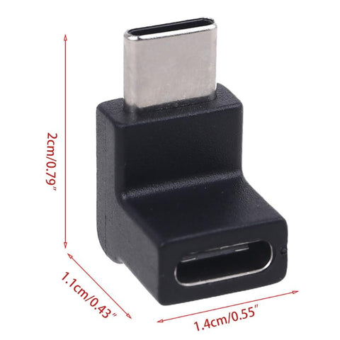 USB C Adapter Type C Male to Female Right Angled 90 Degree Extension Adapter -CE00140-Veeddydropshipping