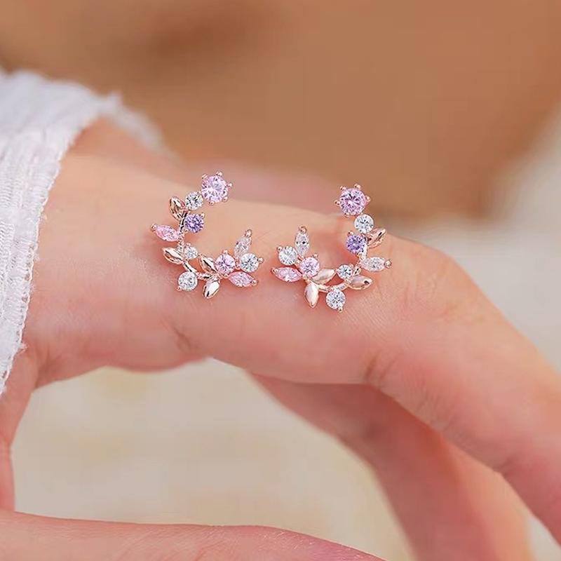 Korean Exquisite Flower Butterfly Earrings For Women Earring Girl-JW01449-Veeddydropshipping