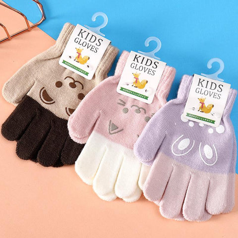 3-6 Year Baby Boy Girl Winter Gloves Cute Cartoon Bear Cat Glove-TB00734-Veeddydropshipping