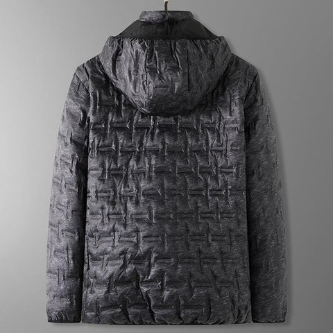 Lightweight Hat Detachable Grey Duck Down Jacket Top-MF01267-Veeddydropshipping