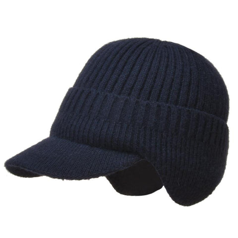 Solid Color Knitted Beanies Hat For Male Warm-MF00961-Veeddydropshipping