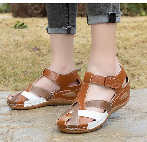 Toe Women&#39;s Sandals Casual Walking Shoes Retro-BS00849-Veeddydropshipping