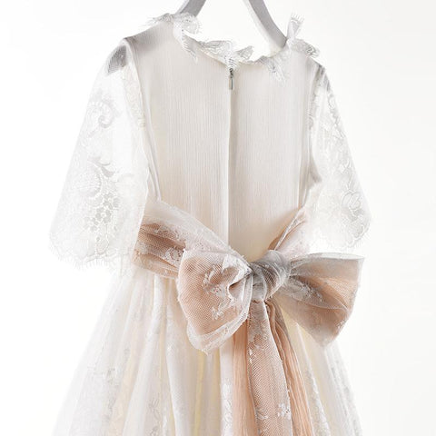 Long White Dresses for Kids Girls Princess Elegant Wedding Guest Children-TB00867-Veeddydropshipping