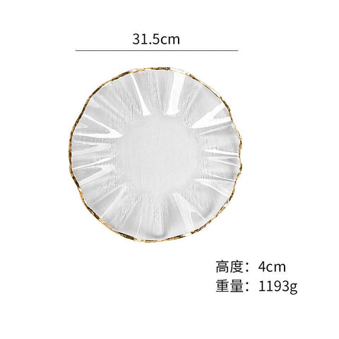 Nordic Glass Tableware Plate Breakfast Plates-HA01312-Veeddydropshipping
