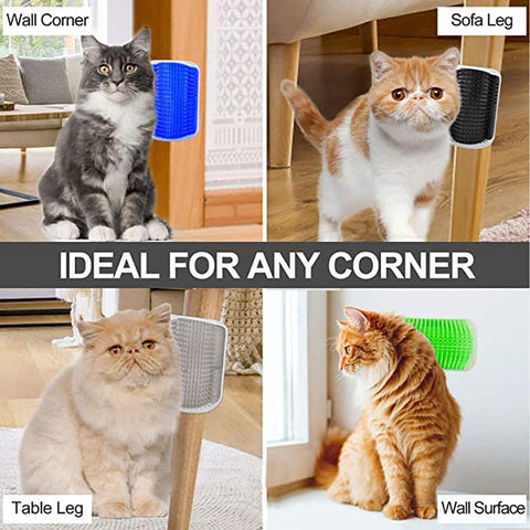 Cat Corner Brush Comb Arch Plastic Scratcher-HA01441-Veeddydropshipping