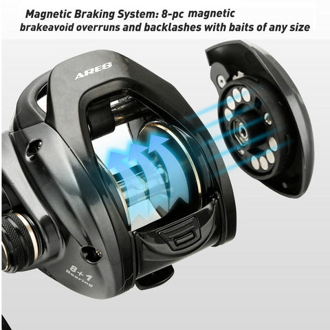 ARES Baitcasting Reel Aluminum Frame Saltwater Fishing Reel 6.3:1 Gear Ratio 12kg -OS00382-Veeddydropshipping