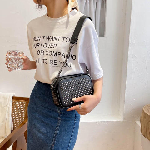 Handbag Purse PU Leather Zipper Clutches Pouch Retro Chain-BS00211-Veeddydropshipping