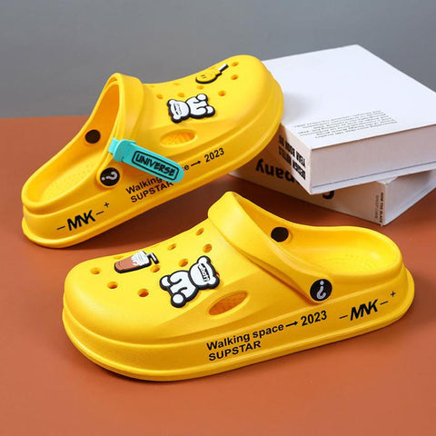 Women Clogs Home Flat Platform Slippers Beach Garden Shoes-BS01464-Veeddydropshipping