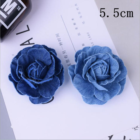 Korea Denim Fabric Flowers Hair Accessories-HA00725-Veeddydropshipping