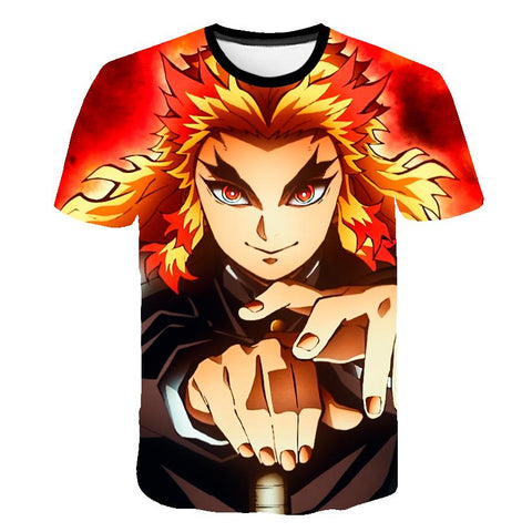 2023 Summer New Demon Slayer T Shirts 1 3 4 6 8 14 Years Kids Children-TB01152-Veeddydropshipping