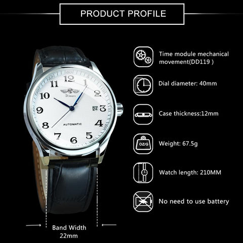 Automatic Mechanical Watch Men Time Master-JW00620-Veeddydropshipping