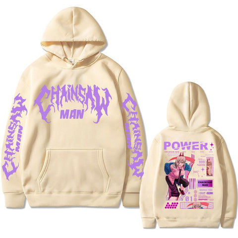 Hoodies Power Double Sided Printed Hooded Sweatshirt-MF00042-Veeddydropshipping