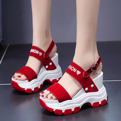 Summer Chunky High Heels Female Wedges Shoes for Women-BS00896-Veeddydropshipping