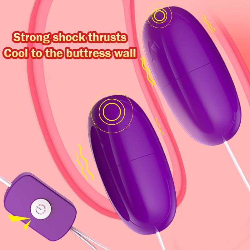 USB double jump egg vibrator fun toy female mute strong vibration jump egg -BH01239-Veeddydropshipping